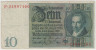 Банкнота. Германия. Веймарская республика. 10 рейхсмарок 1929 год. Литера G. ав.