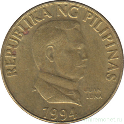 Монета. Филиппины. 25 сентимо 1994 год.