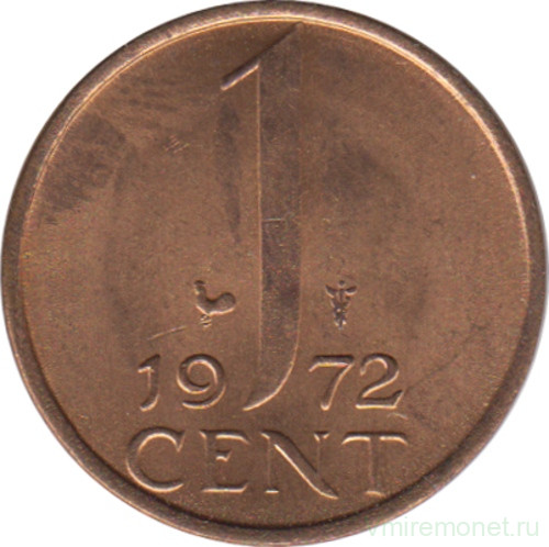 Монета. Нидерланды. 1 цент 1972 год.