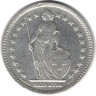 Монета. Швейцария. 2 франка 1945 год.