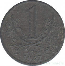 Монета. Богемия и Моравия. 1 крона 1942 год.