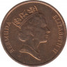 Монета. Бермудские острова. 1 цент 1986 год. рев.