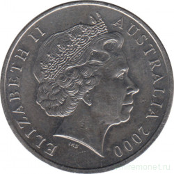Монета. Австралия. 20 центов 2000 год.
