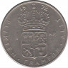 Аверс. Монета. Швеция. 1 крона 1972 год.