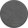 Монета. Бельгия. 1 франк 1945 год. BELGIE-BELGIQUE.