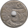 Монета. Испания. 50 сентимо 1952(1949) год. ав.