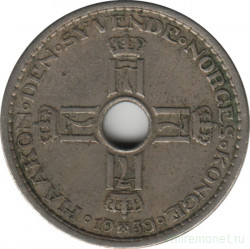Монета. Норвегия. 1 крона 1939 год.
