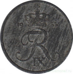 Монета. Дания. 1 эре 1955 год.