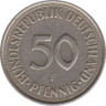 Монета. ФРГ. 50 пфеннигов 1976 год. Монетный двор - Штутгарт (F). рев.