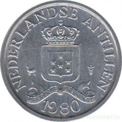 Монета. Нидерландские Антильские острова. 1 цент 1980 год.