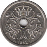  Монета. Дания. 1 крона 1992 год. ав.
