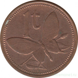 Монета. Папуа - Новая Гвинея. 1 тойя 2001 год.