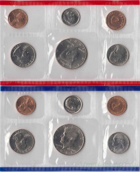 Монета. США. Годовой набор 1993 год. Монетные дворы P и D.