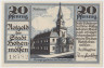 Бона. Нотгельд. Германия. Город Хохенмёлсен. 20 пфеннигов 1921 год. Вариант 621.1.а.2. ав.