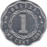 Монета. Белиз. 1 цент 2007 год. ав.