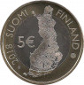 Монета. Финляндия. 5 евро 2018 год. Национальный парк Коли.