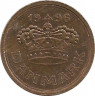 Монета. Дания. 50 эре 1996 год. ав.