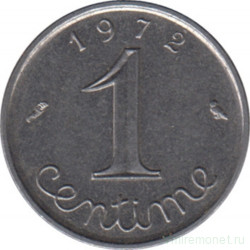 Монета. Франция. 1 сантим 1972 год.