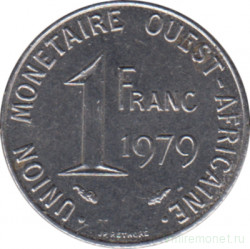 Монета. Западноафриканский экономический и валютный союз (ВСЕАО). 1 франк 1979 год.