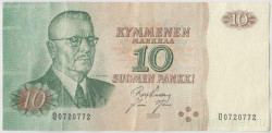 Банкнота. Финляндия. 10 марок 1980 год. Тип 111а (31).