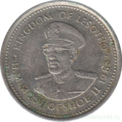 Монета. Лесото (анклав в ЮАР). 10 лисенте 1983 год.