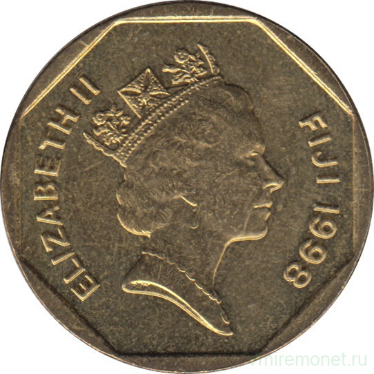 Монета. Фиджи. 1 доллар 1998 год.