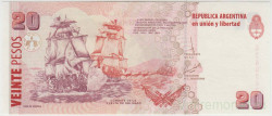 Банкнота. Аргентина. 20 песо 2003 год. Тип 355c.