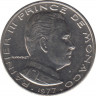 Монета. Монако. 1/2 франка 1977 год. ав.