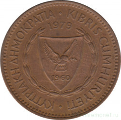 Монета. Кипр. 5 милей 1979 год.