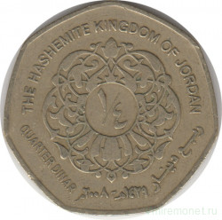 Монета. Иордания. 1/4 динара 2008 год.