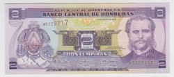 Банкнота. Гондурас. 2 лемпиры 2010 год.