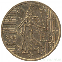 Монета. Франция. 10 центов 2005 год. 
