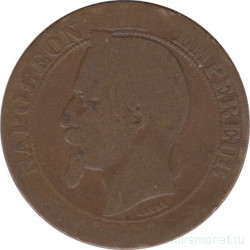 Монета. Франция. 5 сантимов 1864 год. BB.