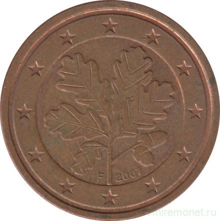 Монета. Германия. 2 цента 2007 год. (F).