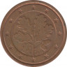 Монета. Германия. 2 цента 2007 год. (F). ав.