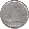 Монета. Канада. 10 центов 1943 год. ав.