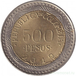 Монета. Колумбия. 500 песо 2019 год.