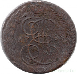 Монета. Россия. 5 копеек 1788 год. ЕМ.