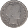 Монета. США. 25 центов 1894 год. Без отметки монетного двора. ав.