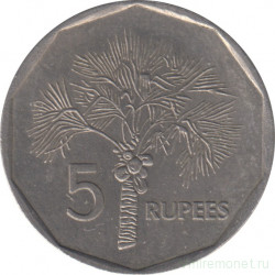 Монета. Сейшельские острова. 5 рупий 2000 год.