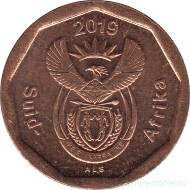 Монета. Южно-Африканская республика (ЮАР). 10 центов 2019 год.