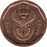 Монета. Южно-Африканская республика (ЮАР). 10 центов 2019 год. ав.