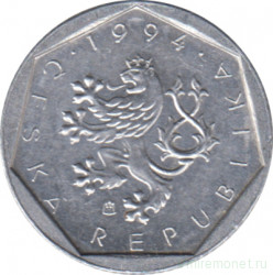 Монета. Чехия. 20 геллеров 1994 год. Монетный двор - Гамбург.