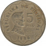Монета. Филиппины. 5 песо 1996 год. ав.