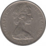Монета. Новая Зеландия. 5 центов 1970 год. ав.