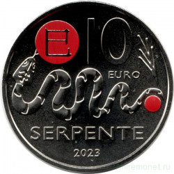 Монета. Сан-Марино. 10 евро 2023 год. Год змеи.