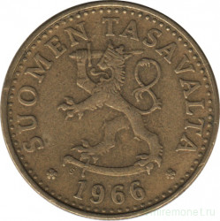 Монета. Финляндия. 20 пенни 1966 год.