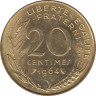 Монета. Франция. 20 сантимов 1964 год. ав.
