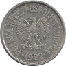 Аверс.Монета. Польша. 1 злотый 1982 год.