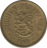 Аверс. Монета. Финляндия. 10 марок 1958 год.